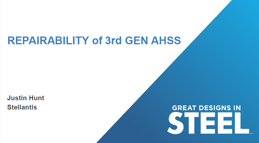 [Presentation Thumbnail: Repairability Of 3rd Gen AHSS]