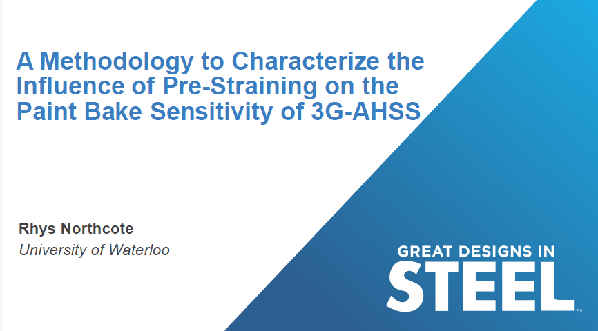[Presentation Thumbnail: A New Methodology To Characterize The Influence of Pre-Straining  On The Bake Hardening Response Of 3G AHSS]