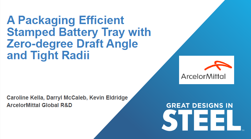 [Presentation Thumbnail: A Packaging Efficient Stamped Battery Train With Zero-Degree Draft Angle And Tight Radii]